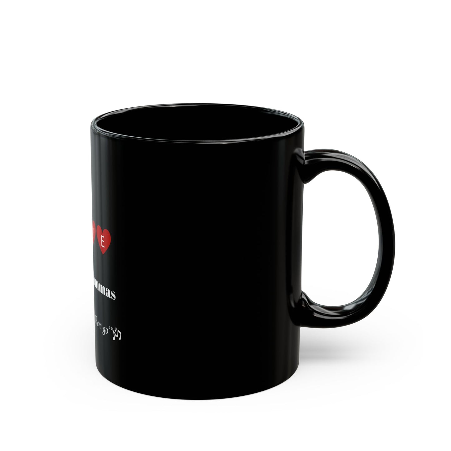 I Love My Baby Mommas Black Mug - Heart Design Gift for Moms