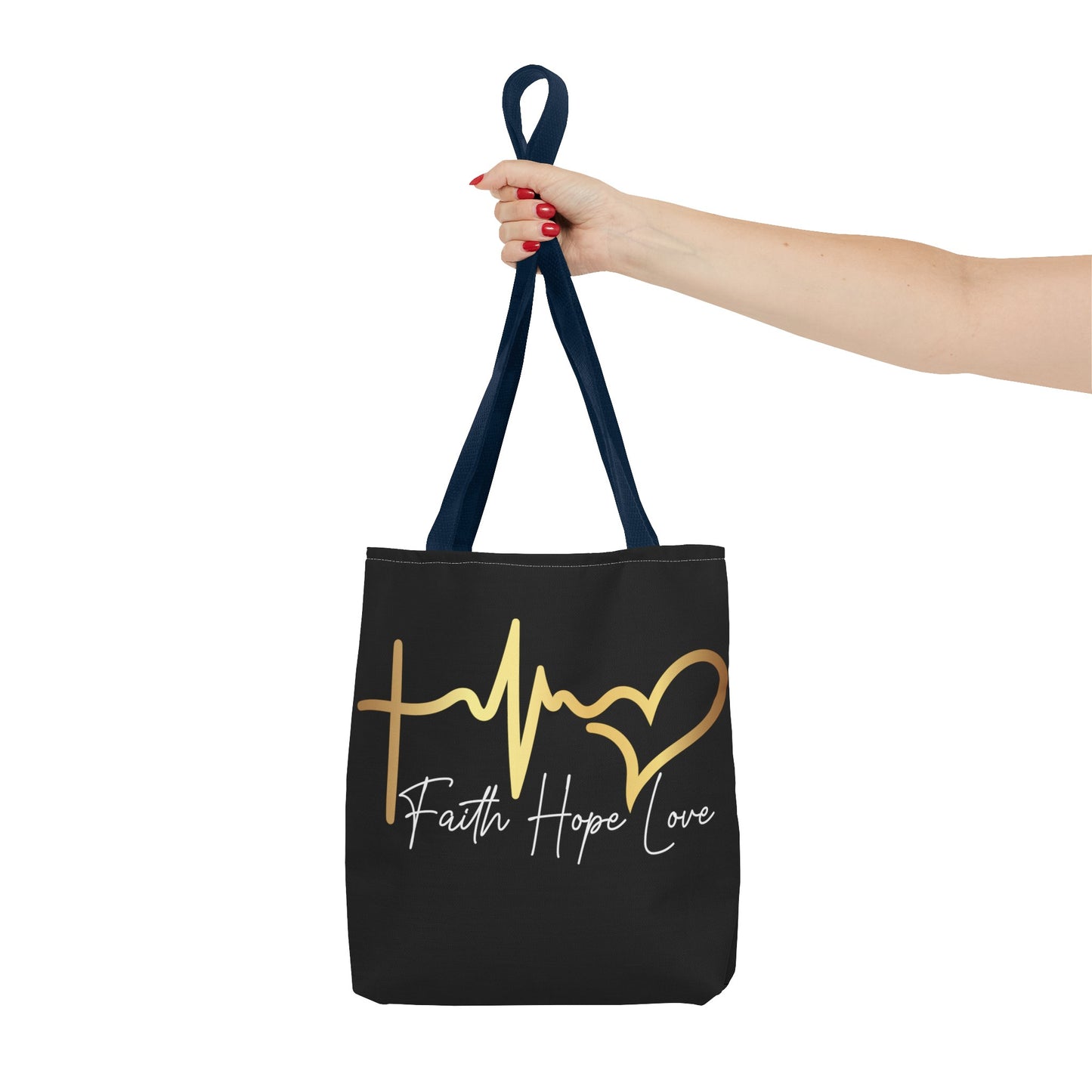 Faith Love And Hope Life Line Tote Bag (AOP)