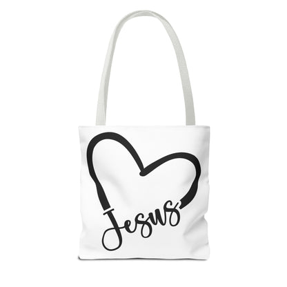 Jesus Heart Tote Bag (AOP)