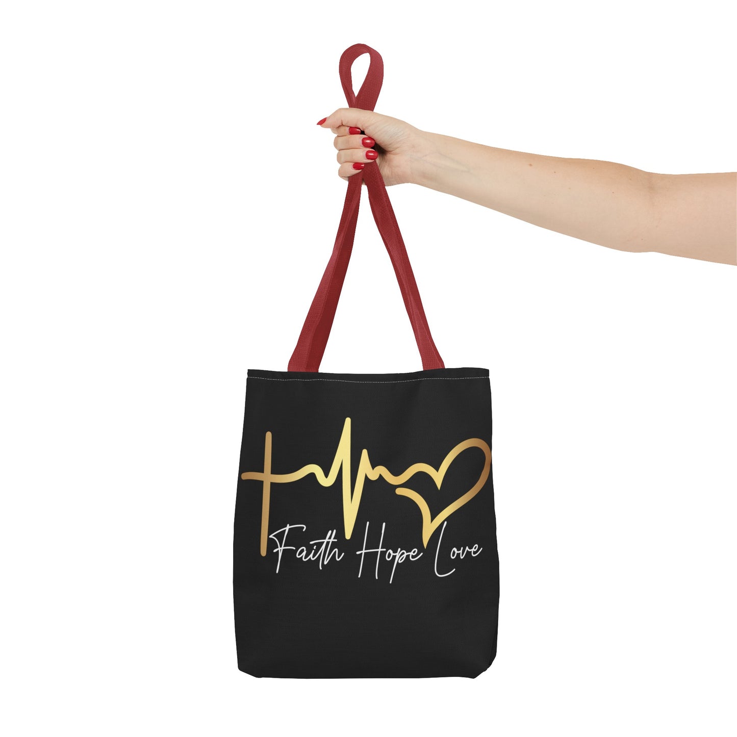 Faith Love And Hope  Life Line Tote Bag (AOP)