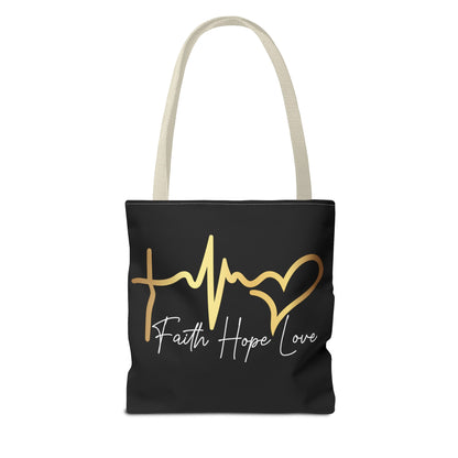 Faith Love And Hope  Life Line Tote Bag (AOP)