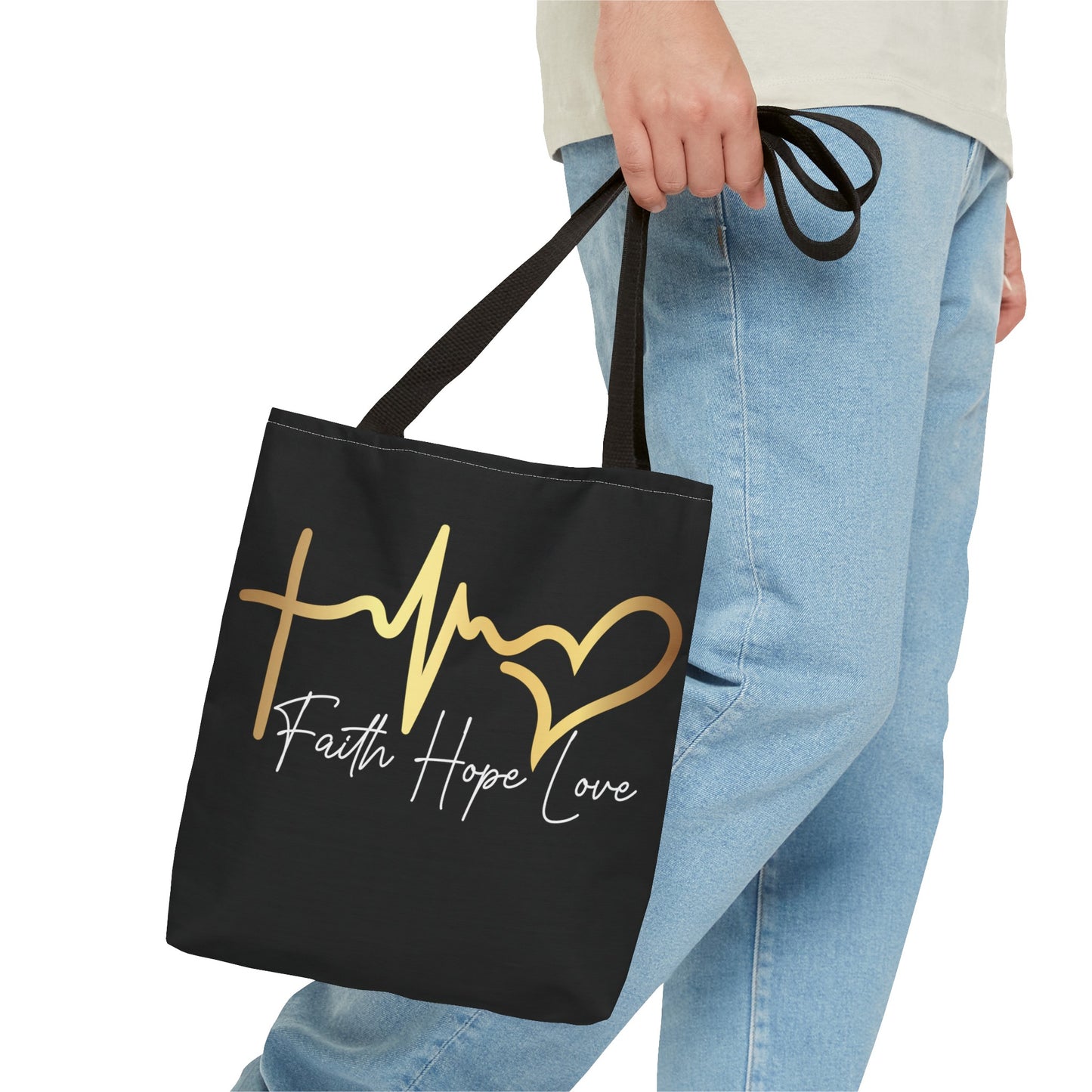 Faith Love And Hope  Life Line Tote Bag (AOP)