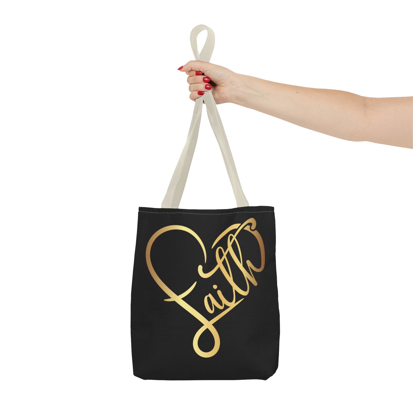 Faith Heart Tote Bag (AOP)