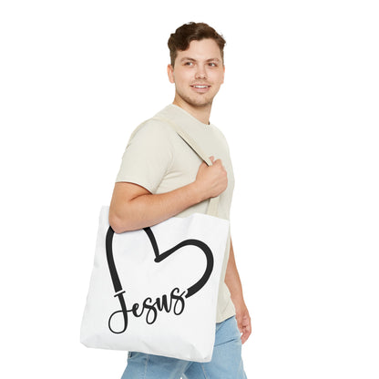 Jesus Heart Tote Bag (AOP)