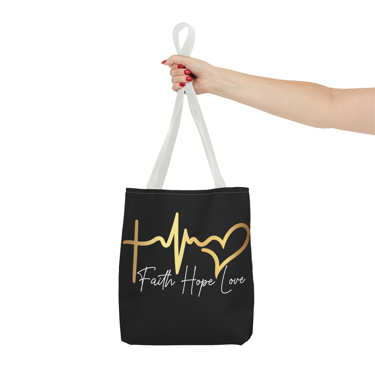 Faith Love And Hope  Life Line Tote Bag (AOP)