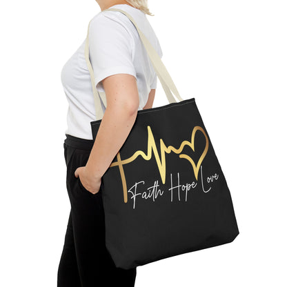 Faith Love And Hope  Life Line Tote Bag (AOP)