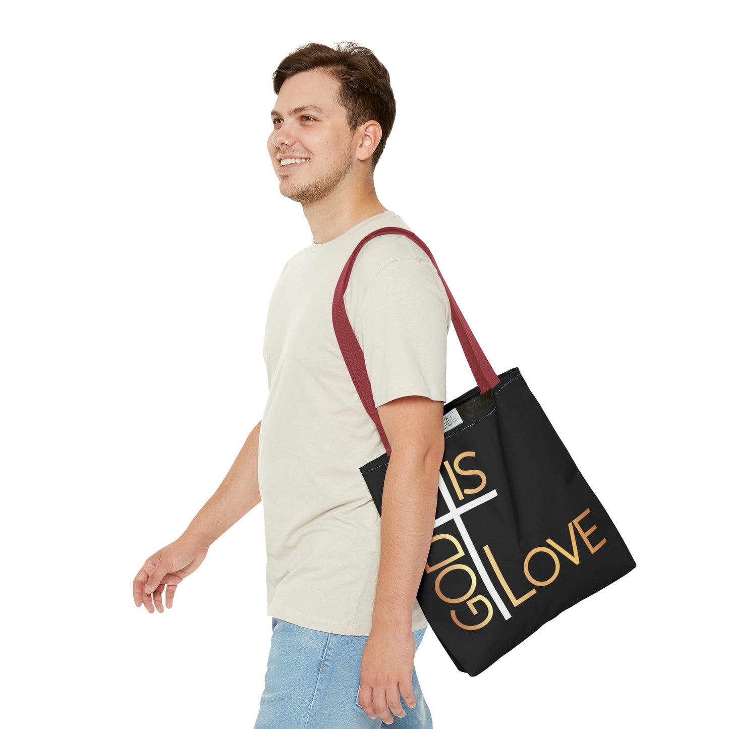 God Is Love Tote Bag (AOP)