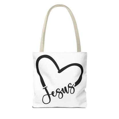 Jesus Heart Tote Bag (AOP)