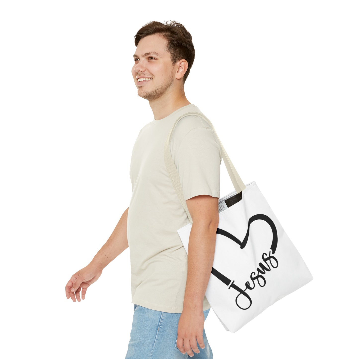 Jesus Heart Tote Bag (AOP)