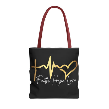 Faith Love And Hope  Life Line Tote Bag (AOP)