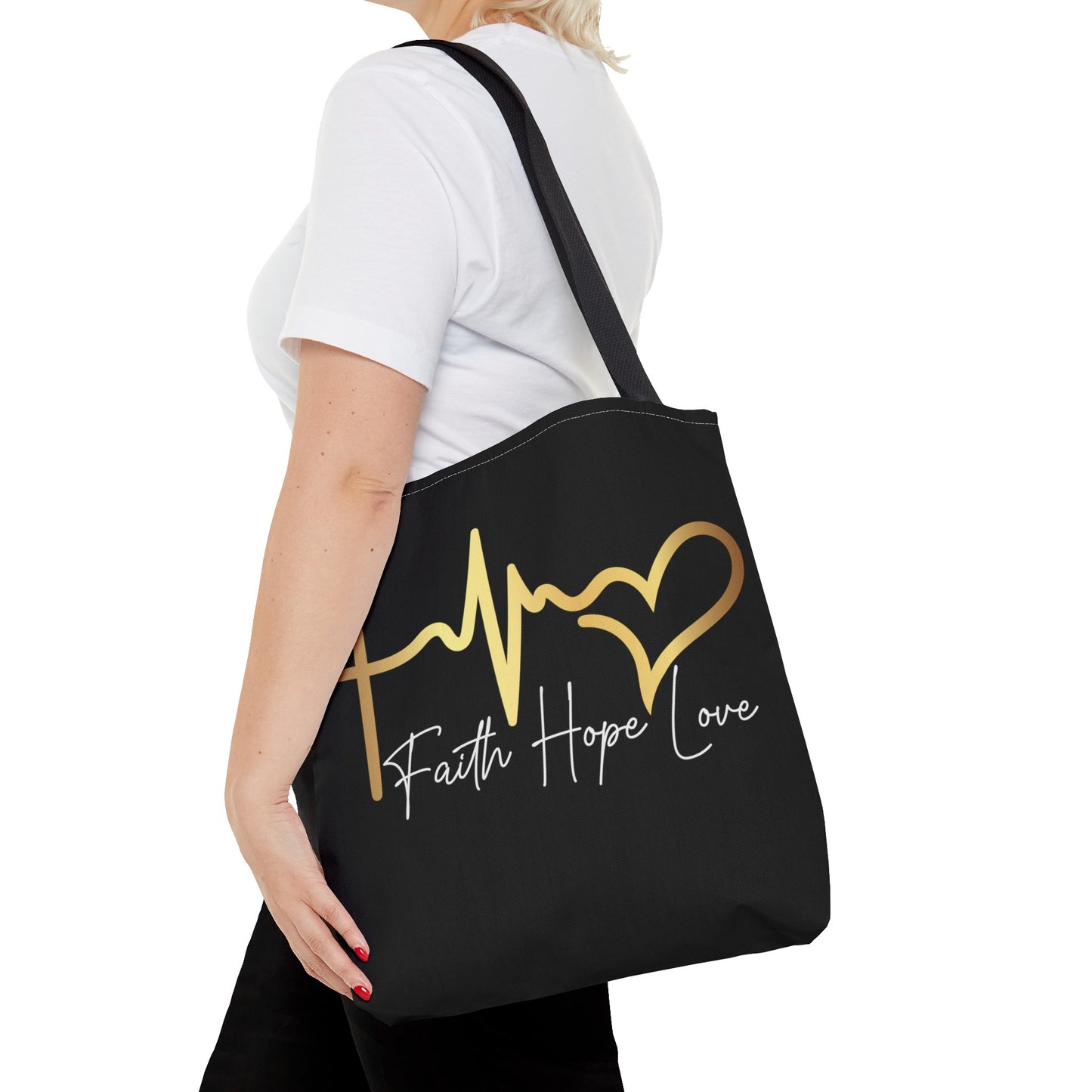 Faith Love And Hope  Life Line Tote Bag (AOP)