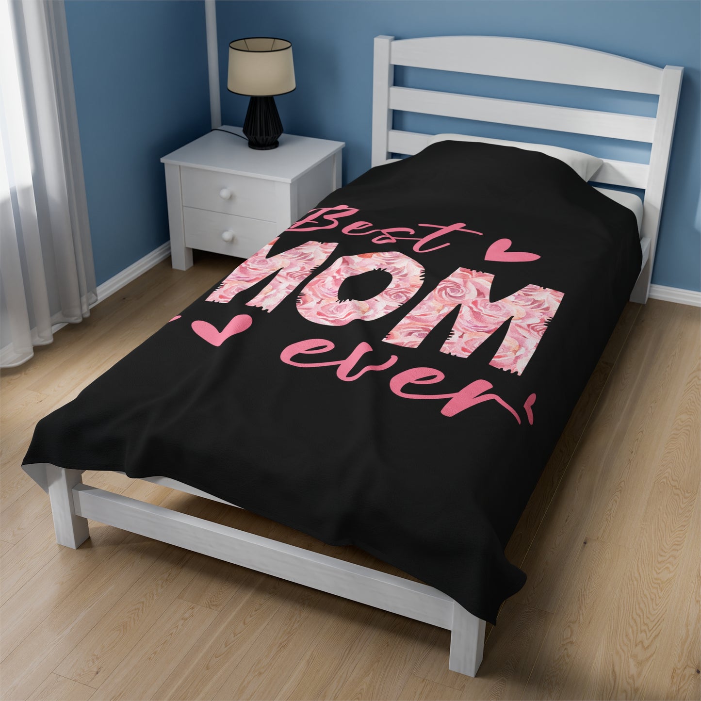 Best Mom Ever Velveteen Plush Blanket