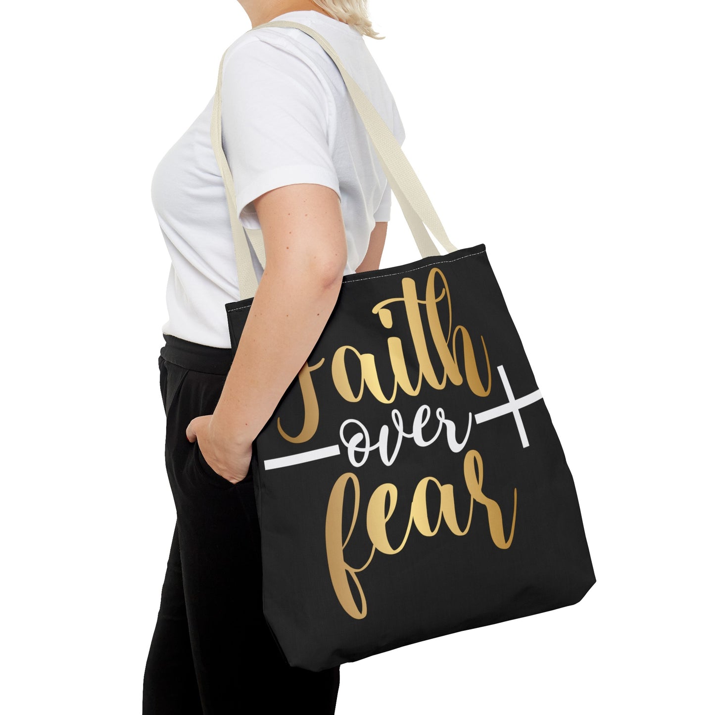 Faith Over Fear Tote Bag (AOP)