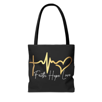 Faith Love And Hope  Life Line Tote Bag (AOP)