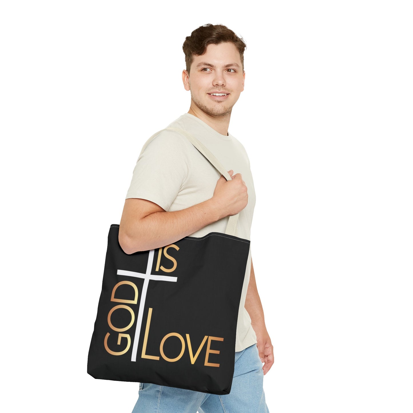 God Is Love Tote Bag (AOP)