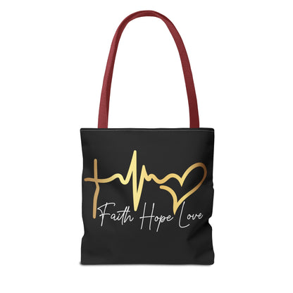 Faith Love And Hope  Life Line Tote Bag (AOP)