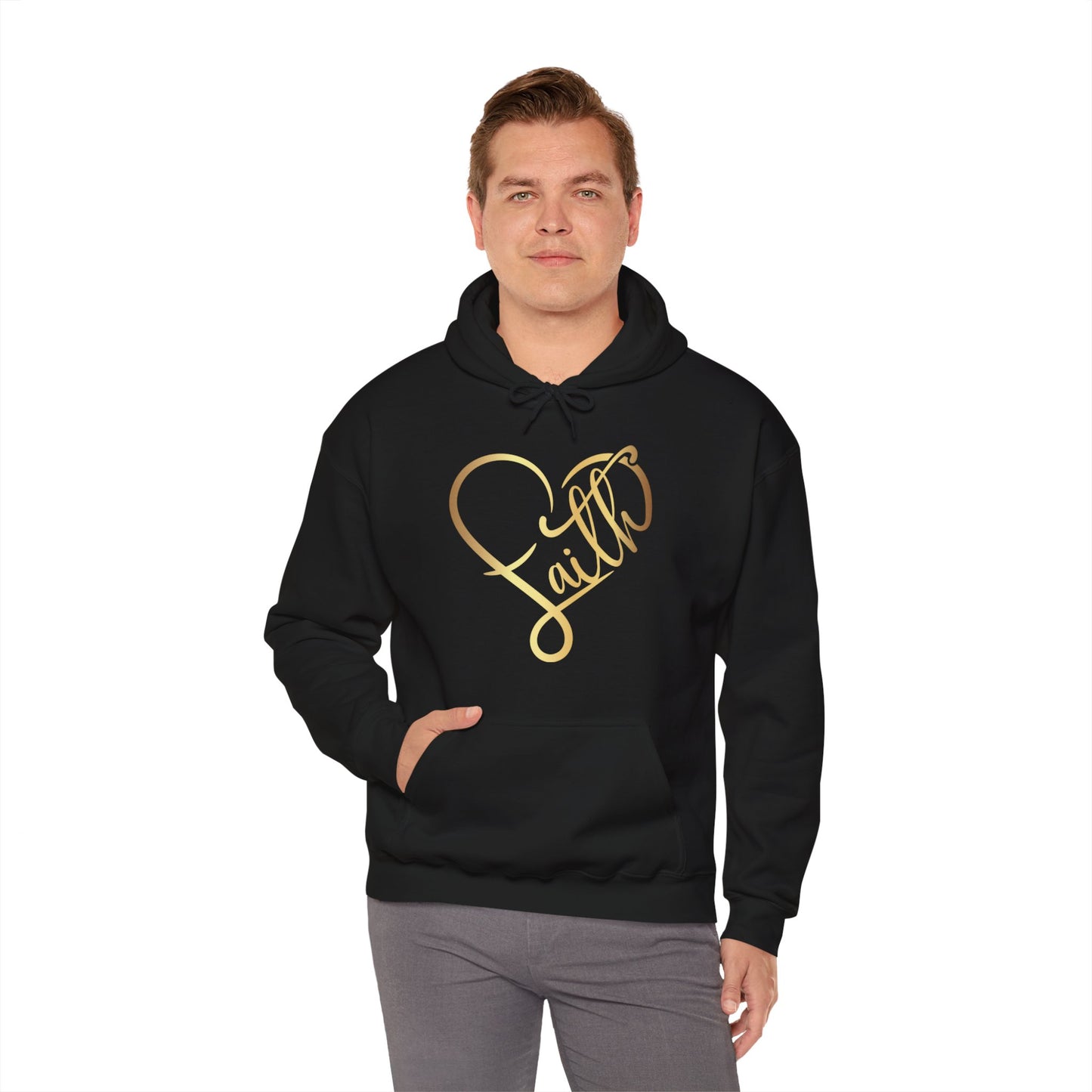 Faith Heart Unisex Heavy Blend™ Hooded Sweatshirt