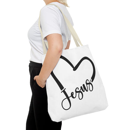 Jesus Heart Tote Bag (AOP)