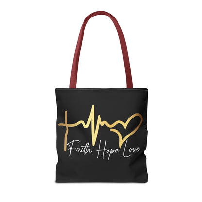 Faith Love And Hope  Life Line Tote Bag (AOP)