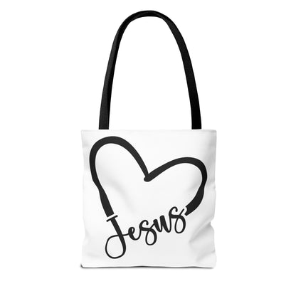 Jesus Heart Tote Bag (AOP)