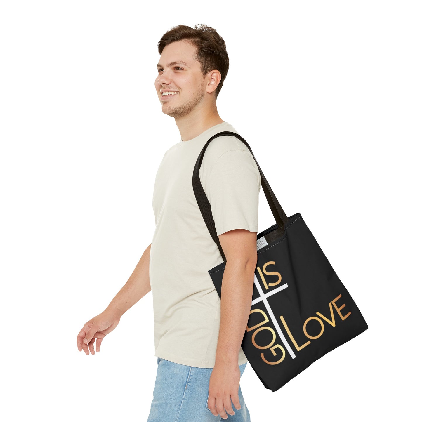 God Is Love Tote Bag (AOP)