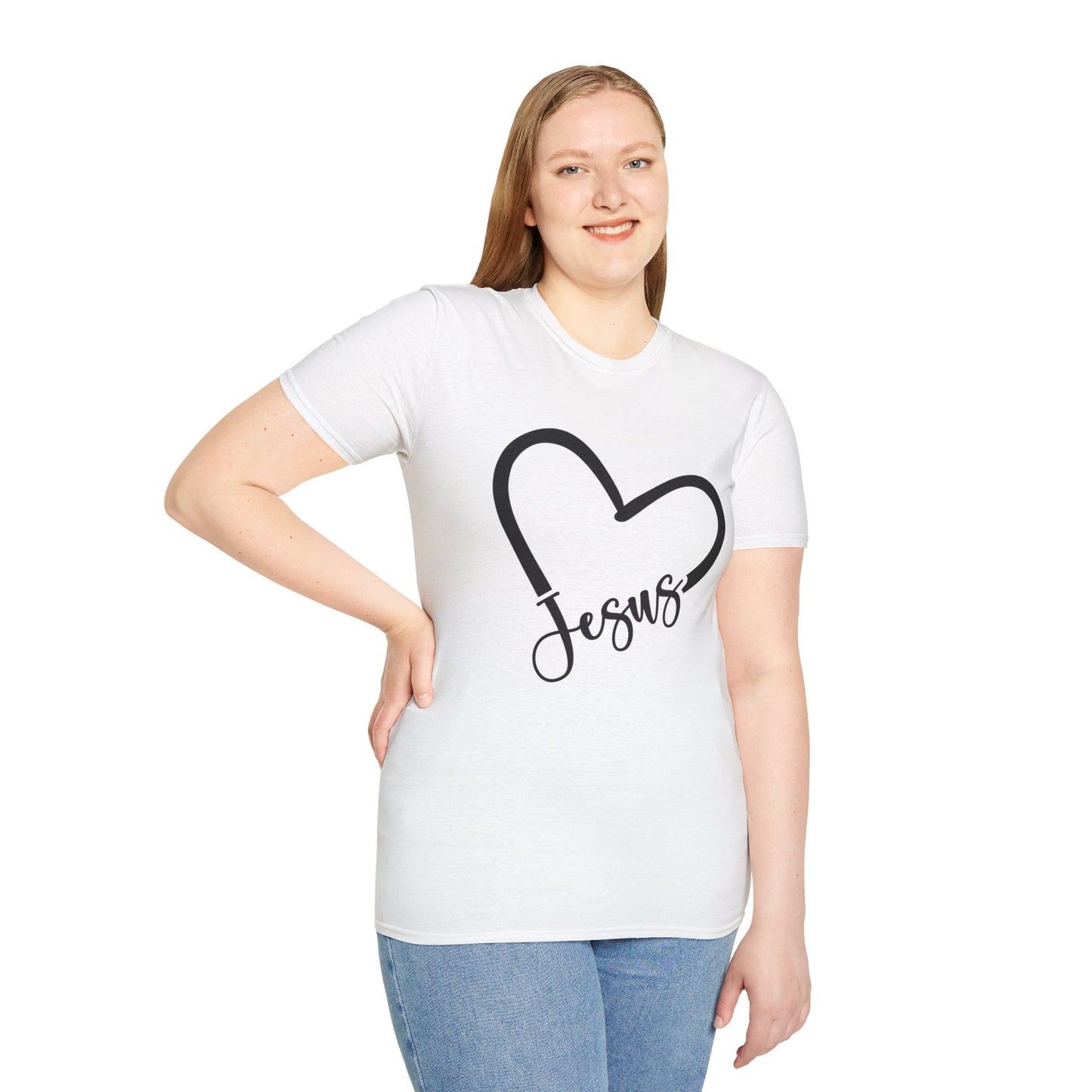 Jesus Heart Love Unisex Soft style T-Shirt