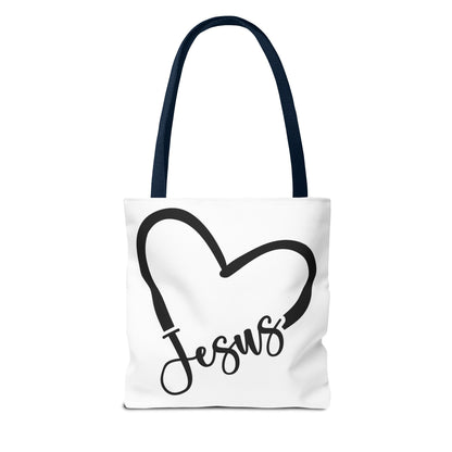 Jesus Heart Tote Bag (AOP)