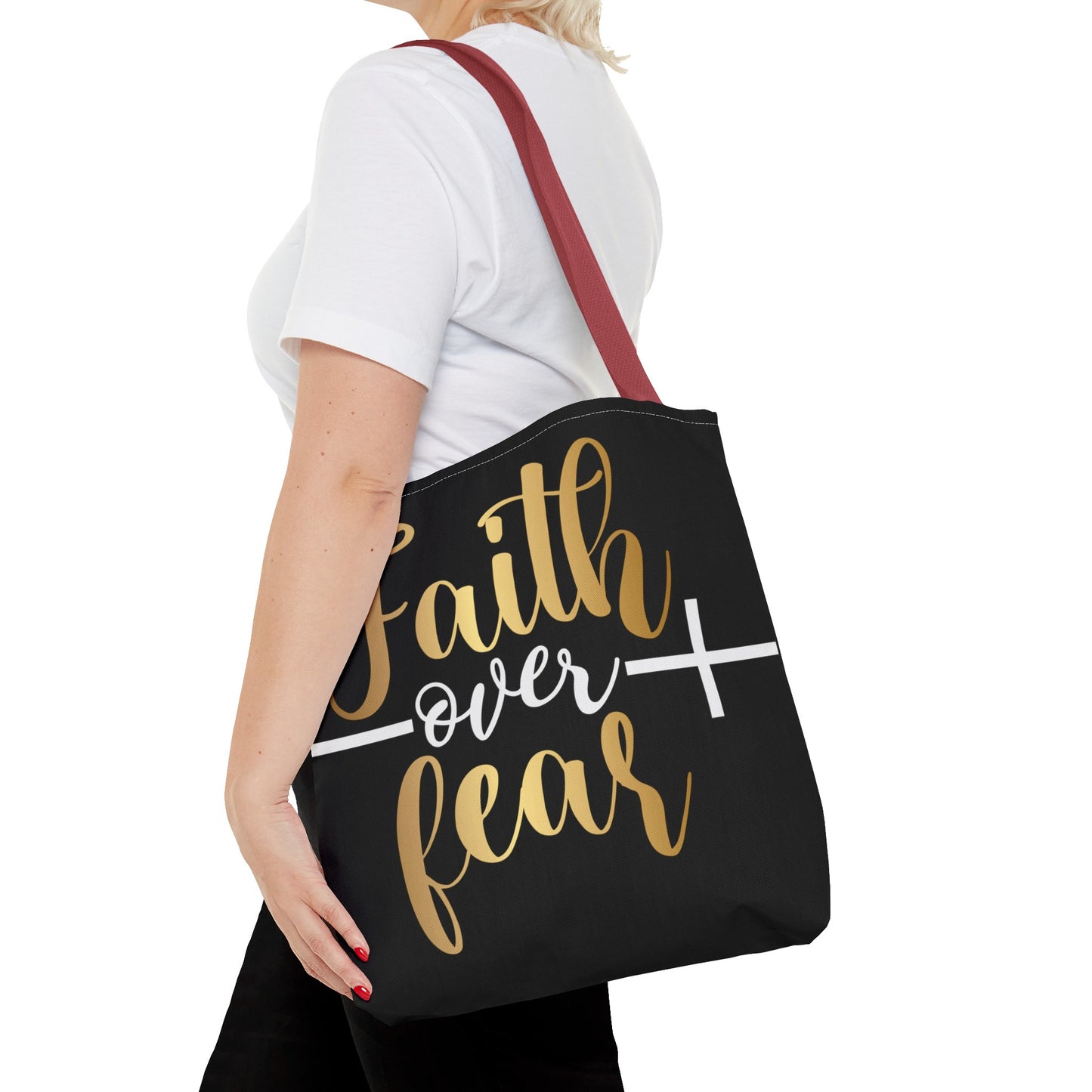 Faith Over Fear Tote Bag (AOP)