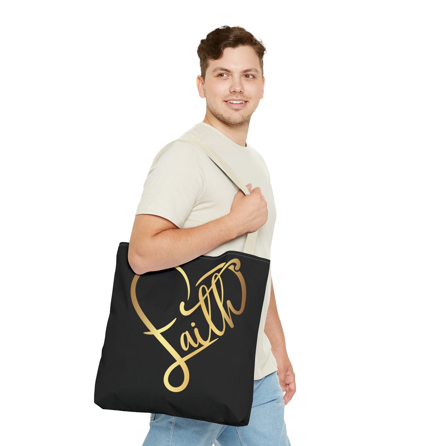 Faith Heart Tote Bag (AOP)