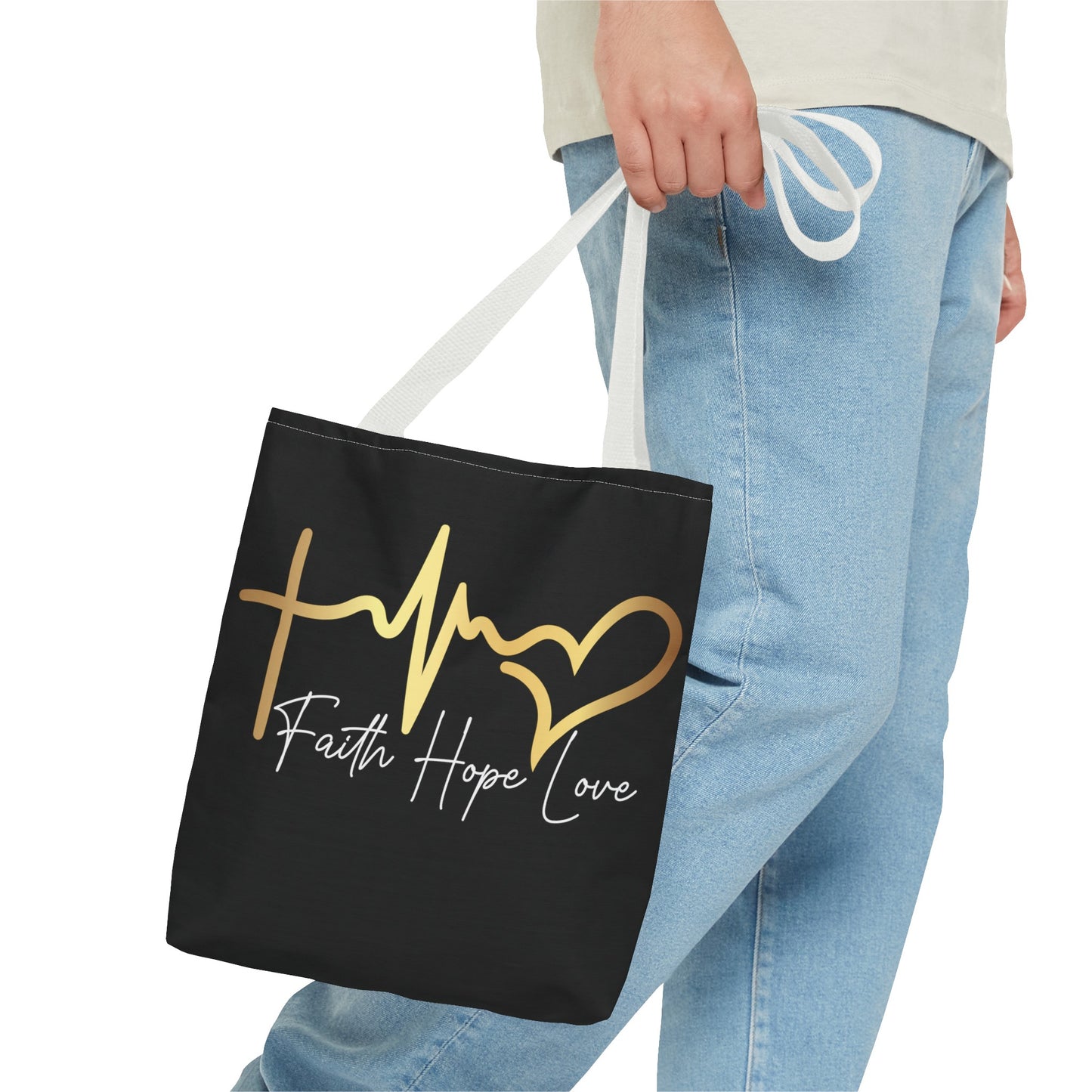 Faith Love And Hope  Life Line Tote Bag (AOP)