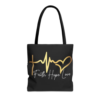 Faith Love And Hope  Life Line Tote Bag (AOP)