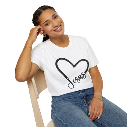 Jesus Heart Love Unisex Soft style T-Shirt