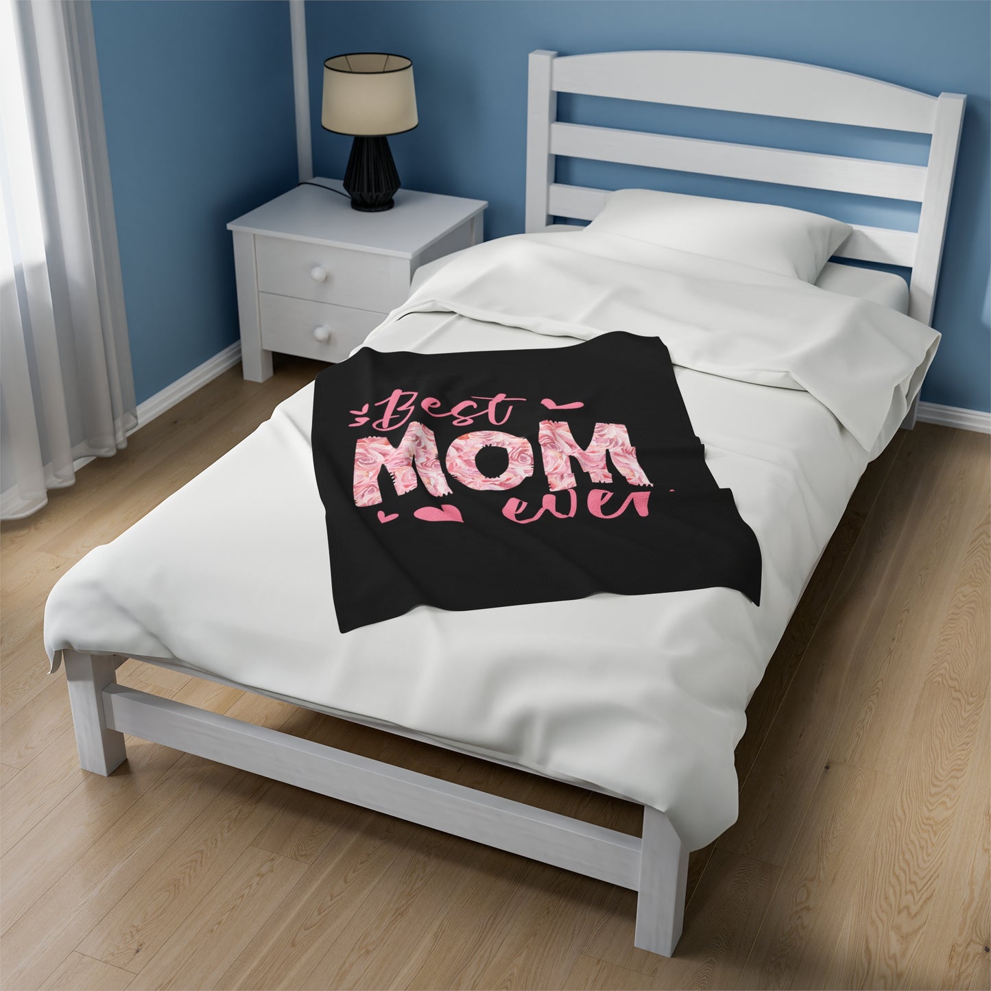 Best Mom Ever Velveteen Plush Blanket