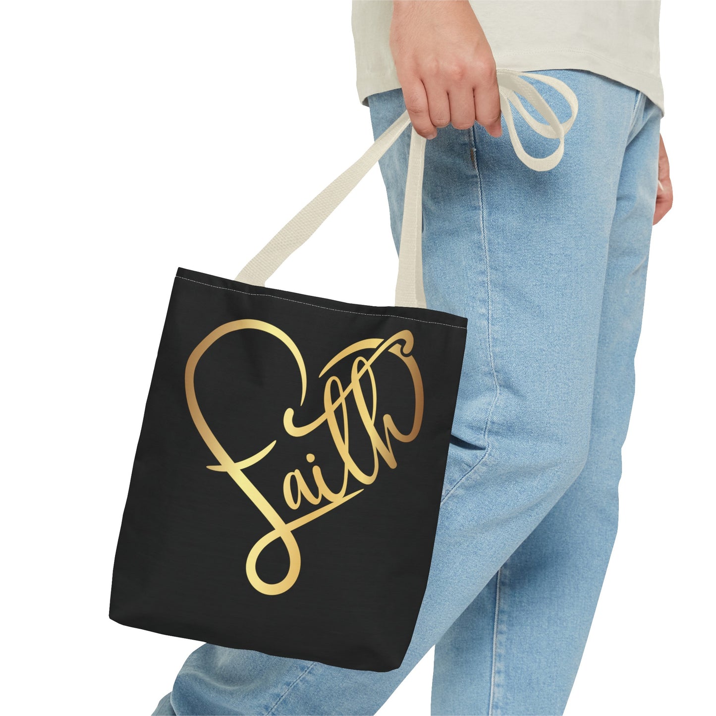 Faith Heart Tote Bag (AOP)