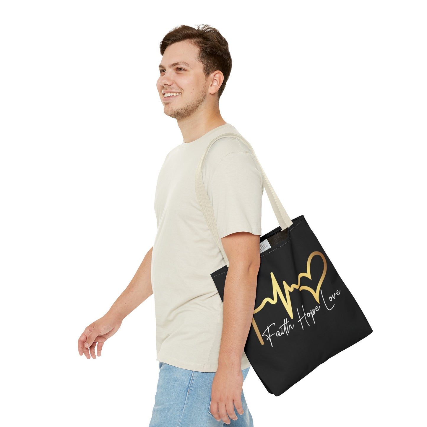 Faith Love And Hope  Life Line Tote Bag (AOP)