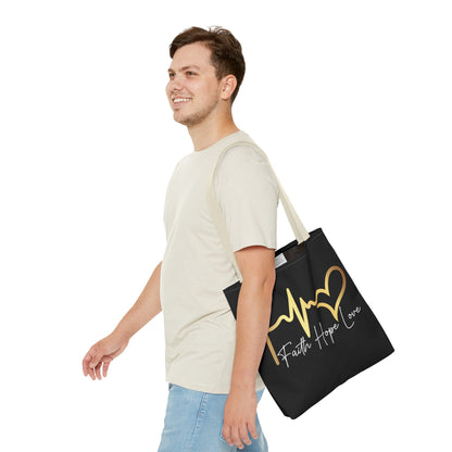 Faith Love And Hope  Life Line Tote Bag (AOP)