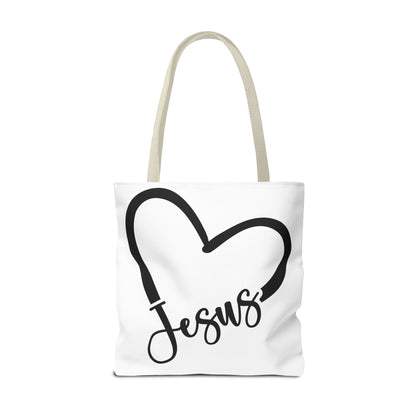 Jesus Heart Tote Bag (AOP)