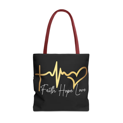 Faith Love And Hope  Life Line Tote Bag (AOP)