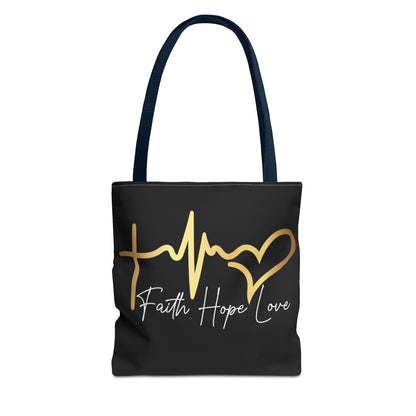 Faith Love And Hope  Life Line Tote Bag (AOP)