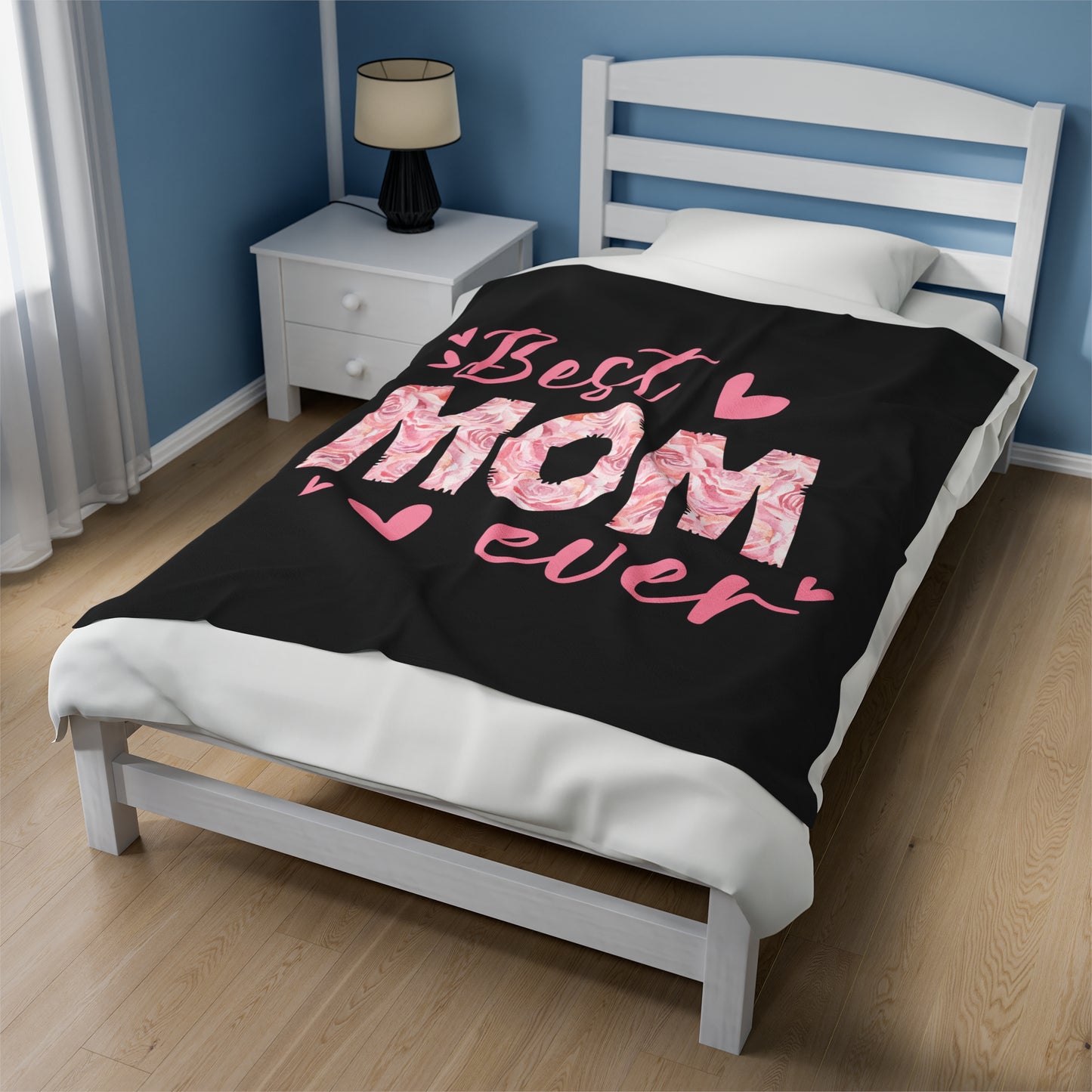 Best Mom Ever Velveteen Plush Blanket