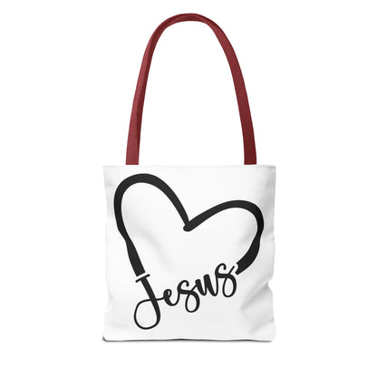 Jesus Heart Tote Bag (AOP)