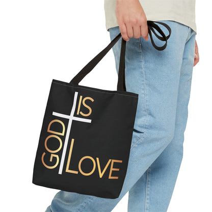 God Is Love Tote Bag (AOP)