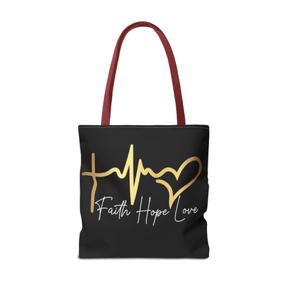 Faith Love And Hope  Life Line Tote Bag (AOP)