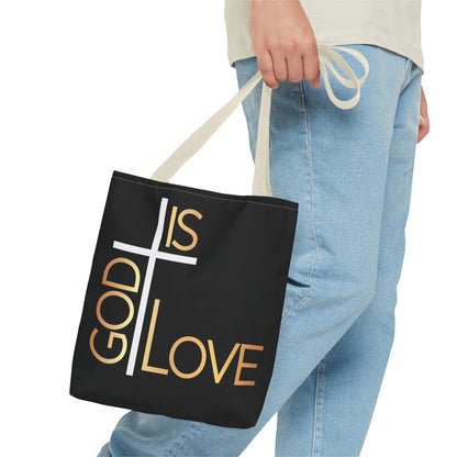 God Is Love Tote Bag (AOP)