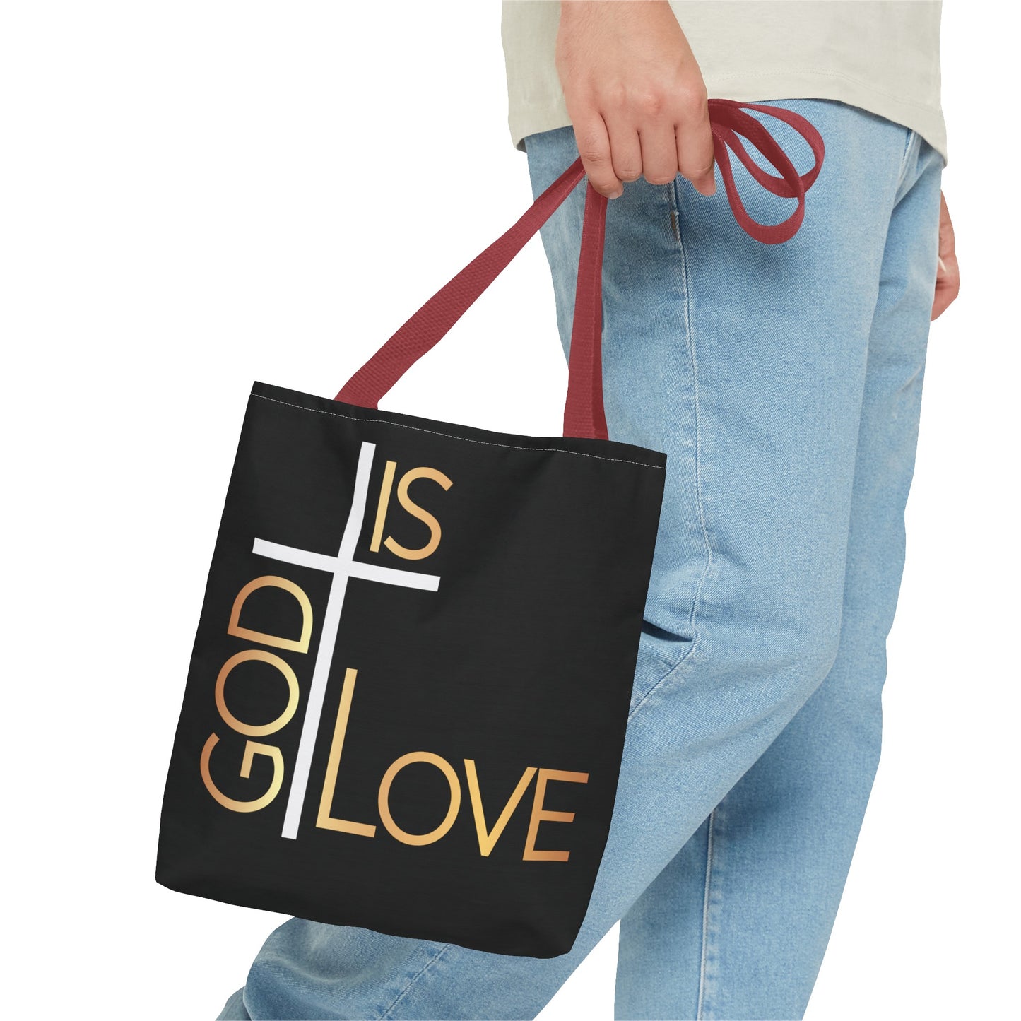 God Is Love Tote Bag (AOP)