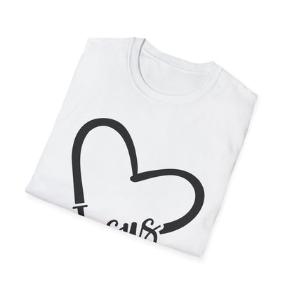 Jesus Heart Love Unisex Soft style T-Shirt