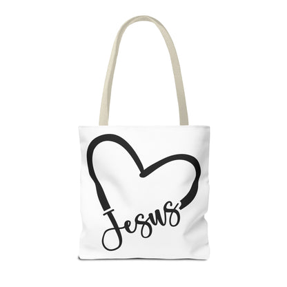 Jesus Heart Tote Bag (AOP)