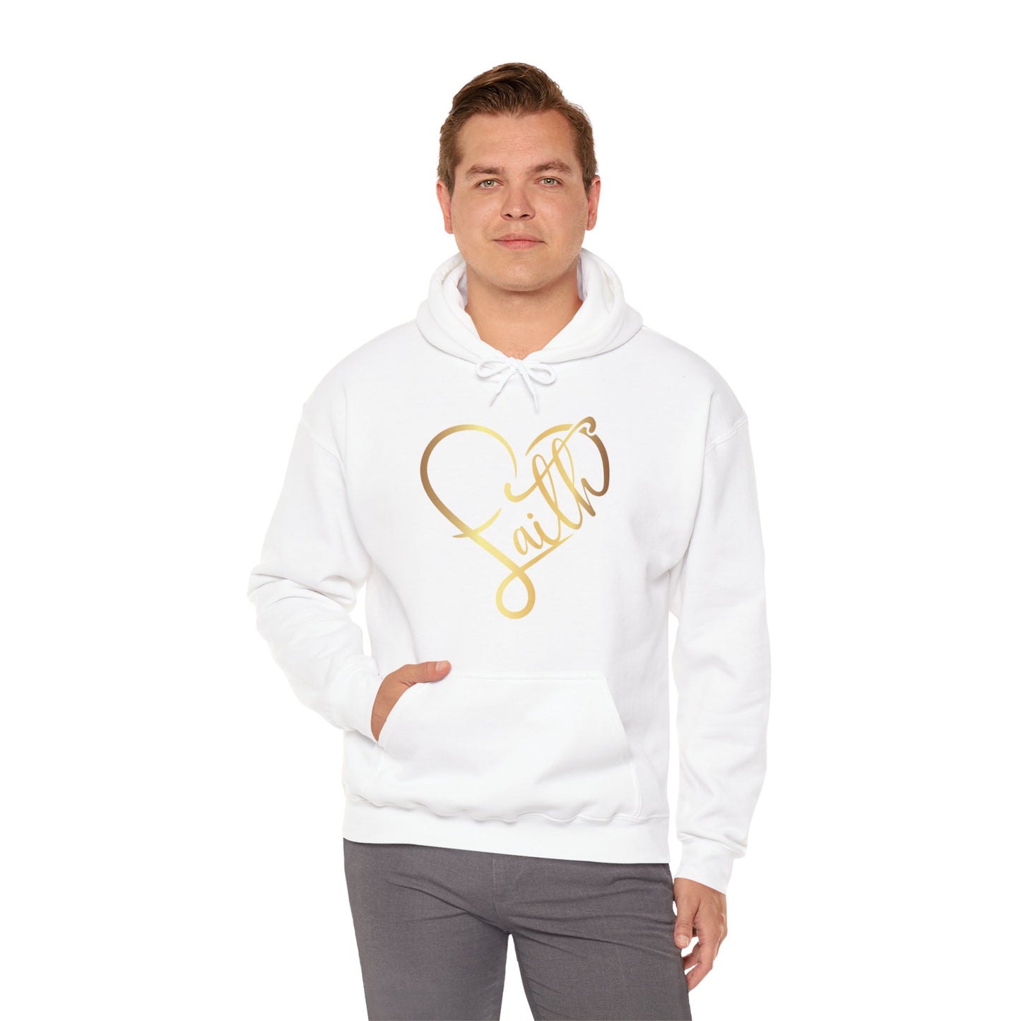 Faith Heart Unisex Heavy Blend™ Hooded Sweatshirt