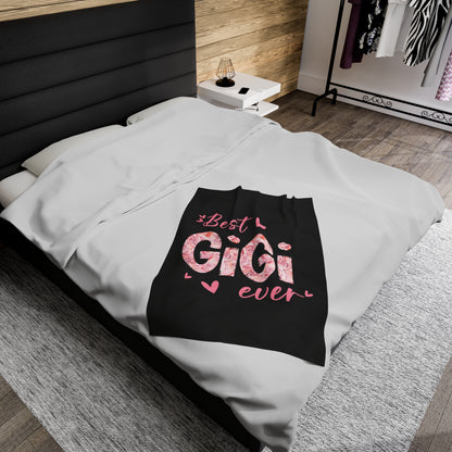 Best GiGi Ever Velveteen Plush Blanket