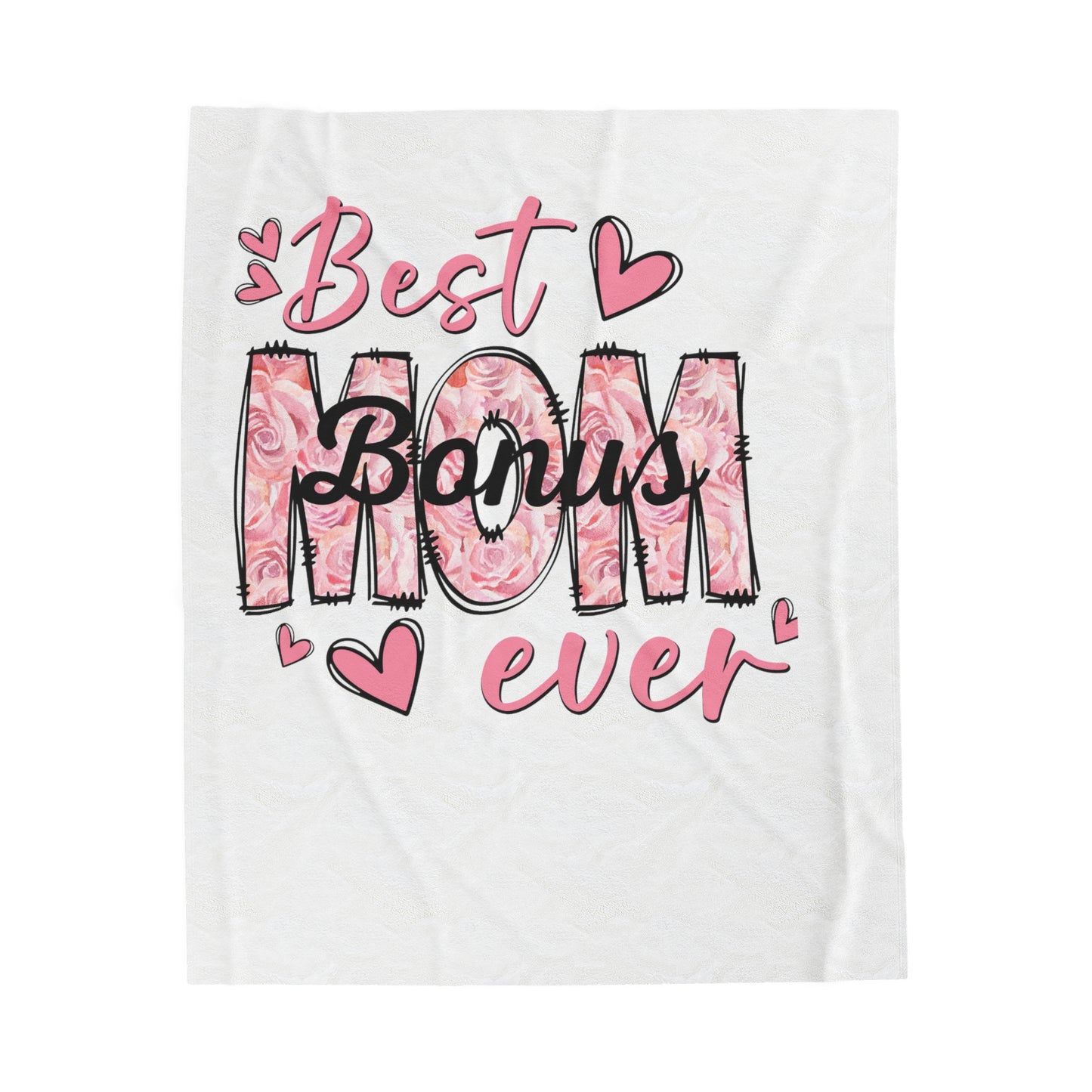 Best Bonus Mom Velveteen Plush Blanket